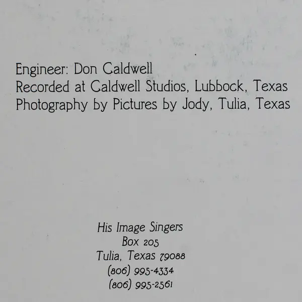 His Image Singers Sing Me A Song About Jesus Record