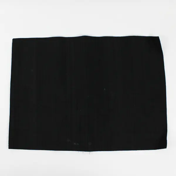 Lot Of 2 Unbranded Solid Black Color Rectangle Fabric Placemats 13.25" x 19.5"