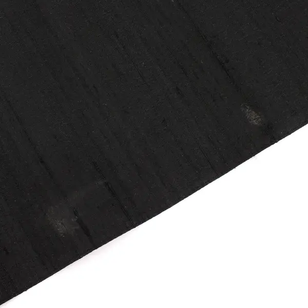 Lot Of 2 Unbranded Solid Black Color Rectangle Fabric Placemats 13.25" x 19.5"