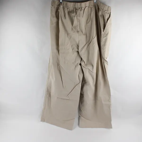 Woman Within Beige Wide-Leg Pull-On Pants Women's Size 22W Petite