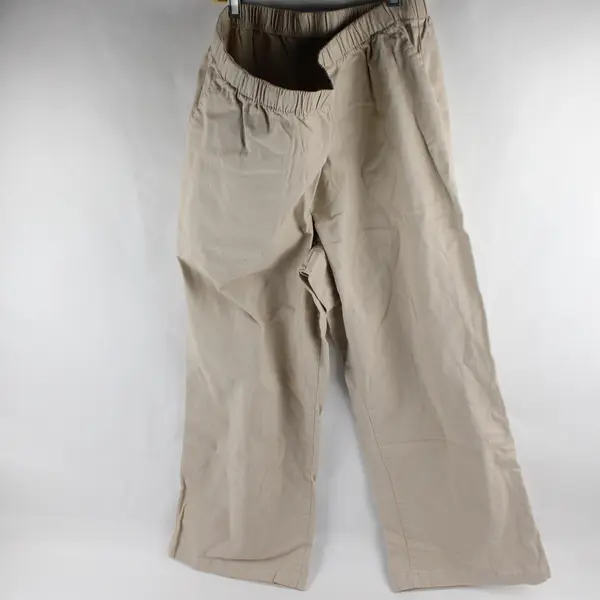 Woman Within Beige Wide-Leg Pull-On Pants Women's Size 22W Petite
