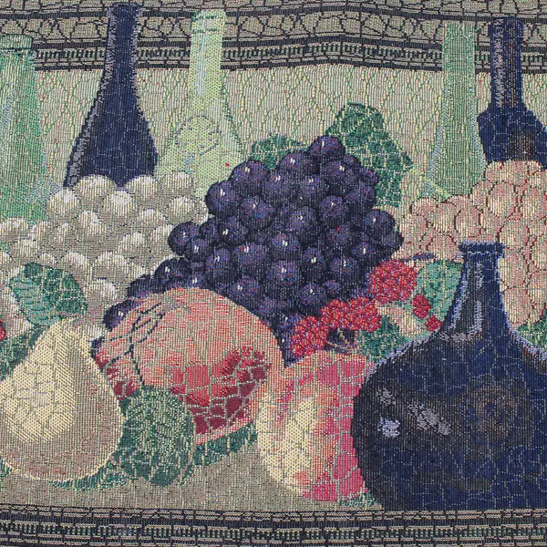 Lot Of 4 Unbranded Wine/Grapes Rectangle Fabric Placemats 13" x 19.5"