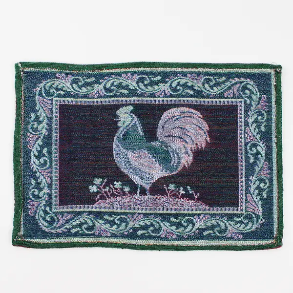 Lot Of 4 Unbranded Rooster/Tuscan Rectangle Fabric Placemats 11.5" x 16.5"