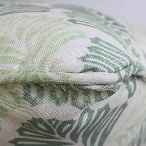 Martha Stewart White/Green Leaf Rectangle Decorative Throw Pillow 10.5" x 17.5"