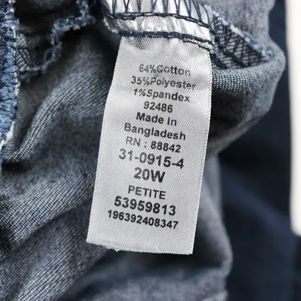 Woman Within Blue Dark Wash Wide-Leg Pull-On Pants Women's 20W Petite