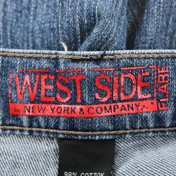 West Side New York & Co. Medium Wash Flare Jeans Women's Size 10