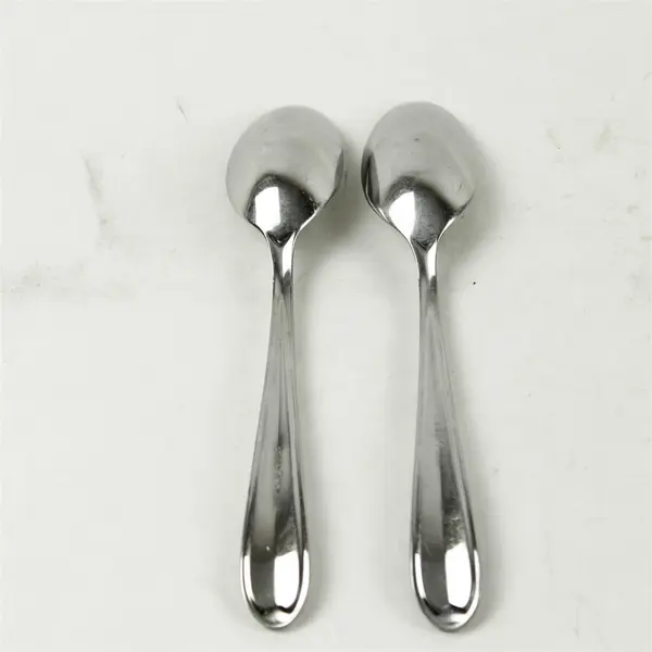 Set of 2 Oneida Dylan Stainless Place/Oval Soup Spoons