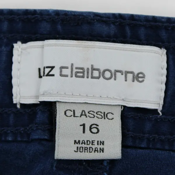 Liz Claiborne Blue Classic Tapered-Leg Cargo Pants Women's Size 16