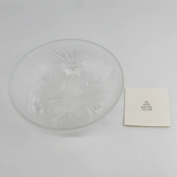 Holophane Verlys Thistles Bowl Frosted White 1935/1999