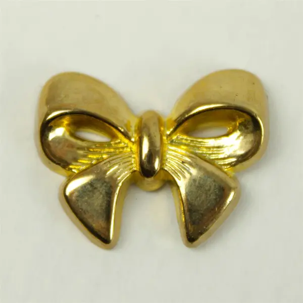 Set of 4 Gold Plastic Bows for Crafts Gift Wrapping Party Favors