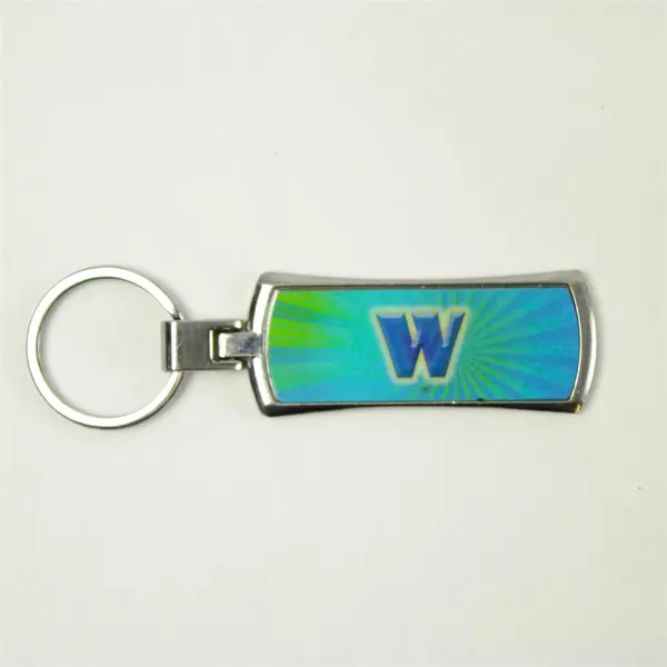 Vintage Los Angeles Hollywood Souvenir Keychain Metal 'W' on Back