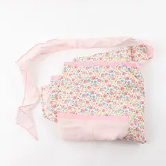 Vintage Pink Floral Apron Mid-Century Collectible 