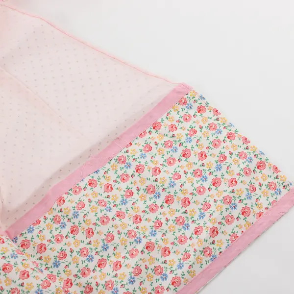 Vintage Pink Floral Apron Mid-Century Collectible 