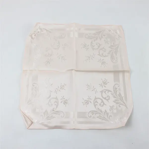Set of 6 Peach Damask Linen Table Napkins