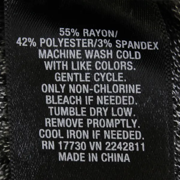 Mossimo Marled Gray Ruched Side Knee-Length Knit Shirt Dress Women's Size Large