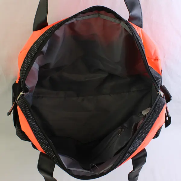 Avia Black and Neon Orange Travel Duffle Gym Bag 17"