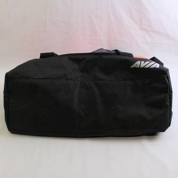 Avia Black and Neon Orange Travel Duffle Gym Bag 17"
