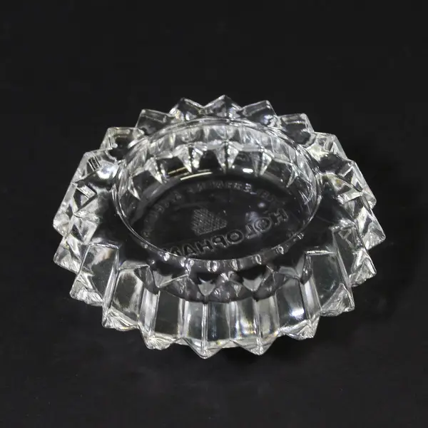 Vintage Holophane 100th Anniversary Clear Glass Ashtray 