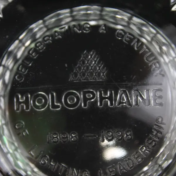 Vintage Holophane 100th Anniversary Clear Glass Ashtray 