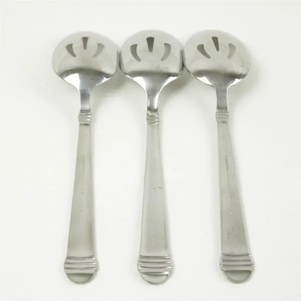 Set of 3 Hampton Silversmiths Arielle Stainless Pierced Tablespoons