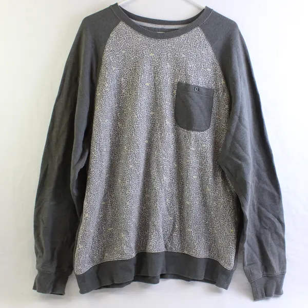 Hybrid Promotions Gray Leopard Print Sweatshirt Women's XL