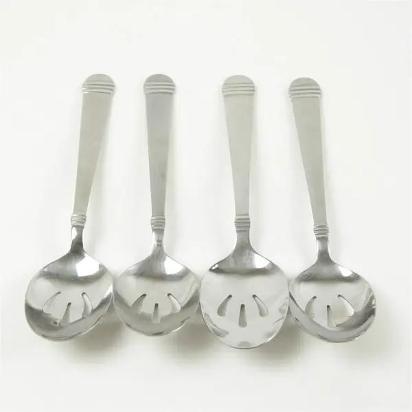 Set of 4 Hampton Silversmiths Arielle Stainless Pierced Tablespoons