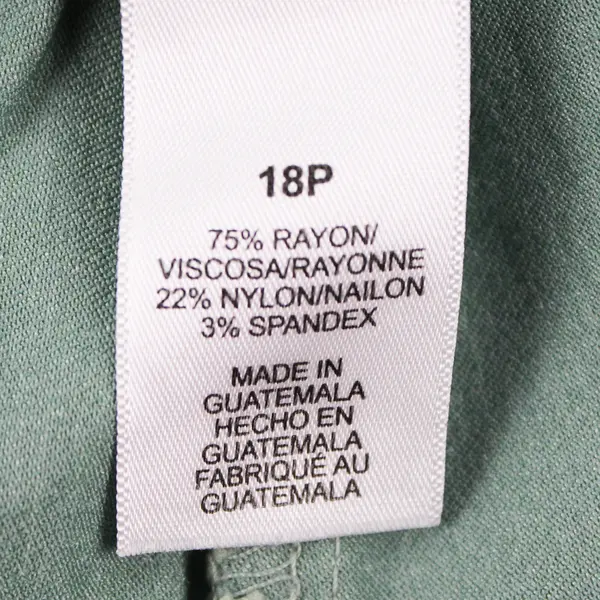 Alfred Dunner Green Tapered-Leg Dress Pants Women's Size 18P