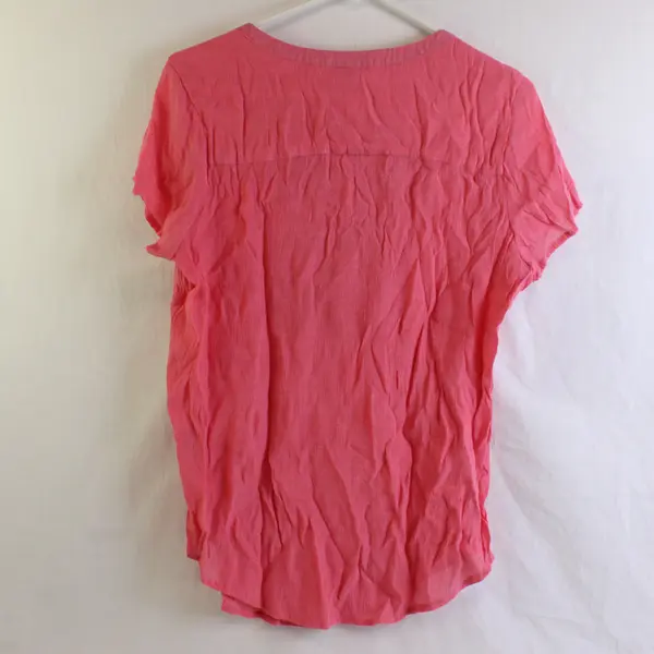 Laura Scott Studded Pink Short-Sleeved Blouse Women's Size XL