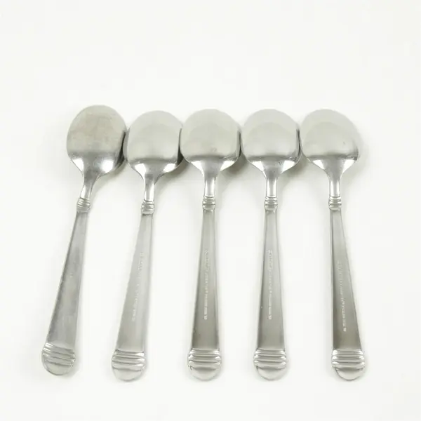 Set of 5 Hampton Silversmiths Arielle Stainless Teaspoons