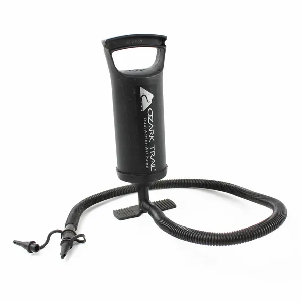 Ozark Trail Dual Action Air Pump, Works Black 7" Large Cylinder