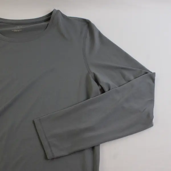 Athletic Works Gray Long-Sleeved Activewear T-Shirt Women's XL 16-18