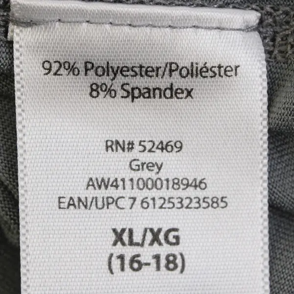 Athletic Works Gray Long-Sleeved Activewear T-Shirt Women's XL 16-18