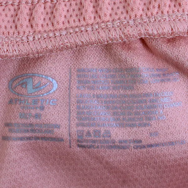 Athletic Works Coral Pink Activewear Shorts Girls' Size Medium 7-8