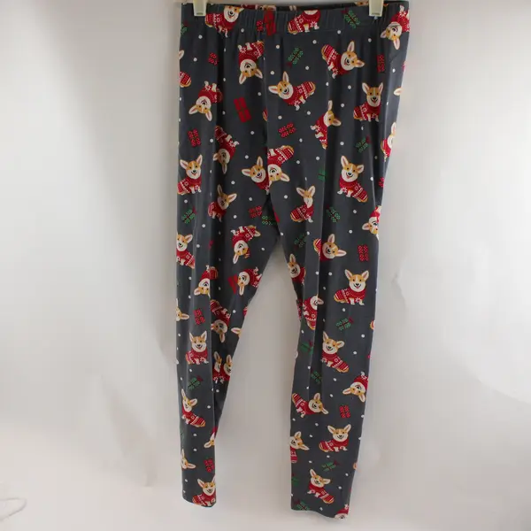 No Boundaries Christmas Corgi Pattern Pajama Pants Girls' Medium 7-9