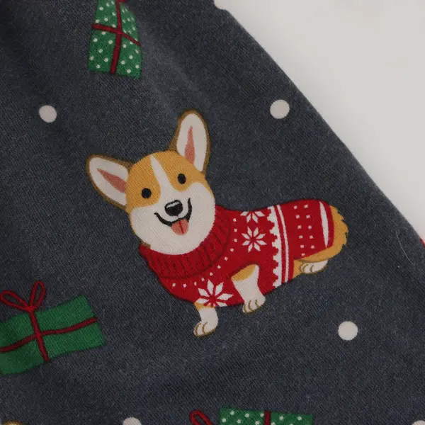 No Boundaries Christmas Corgi Pattern Pajama Pants Girls' Medium 7-9
