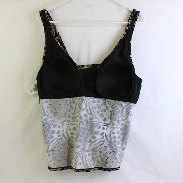 Jaclyn Smith Animal Print Tankini Top Women's Size 18