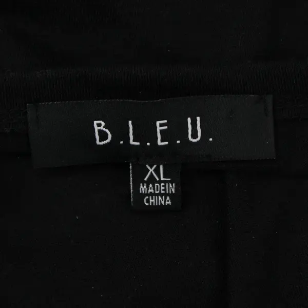 B.L.E.U. Peacock Feather Animal Print Layered Poncho Blouse Women's XL