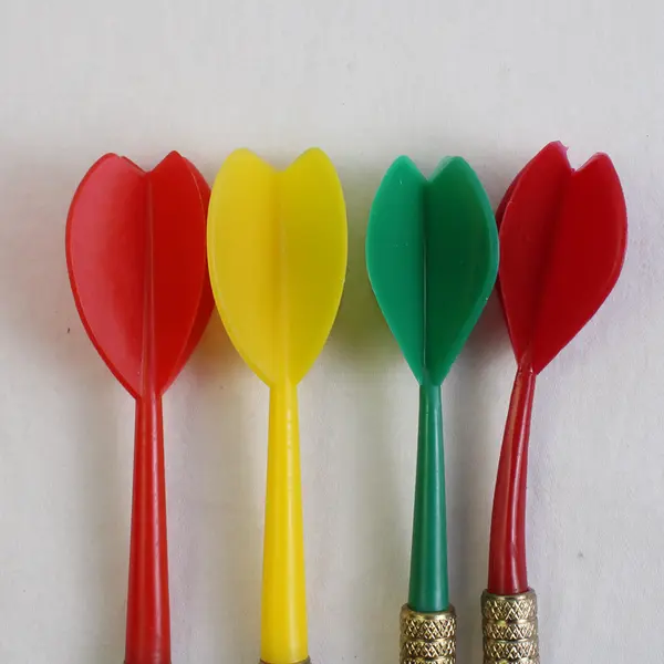 Brass-Cased Tip Darts Colorful Lot Of 12 Green, Red, Yellow 5 inches