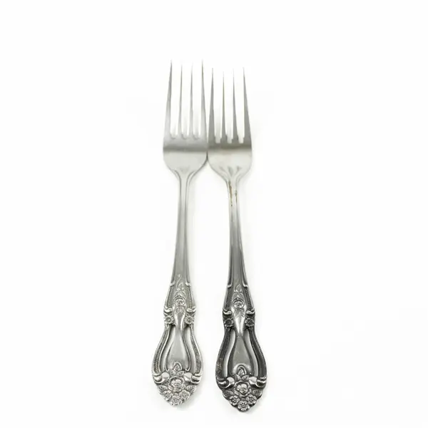 Lot of 2 Interpur INR20 Stainless Steel Dinner Forks Made in Japan