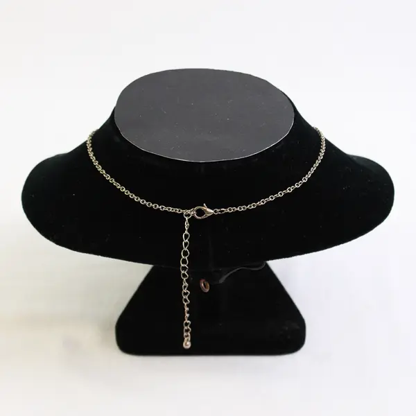 Silver-Tone Chevron Arrow Turquoise Accent  Pendant Necklace 20.5" Adjustable