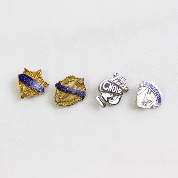 Lot of 4 Pins 1960's Class Choir Forensics Speech Student Council