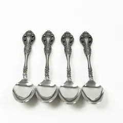 Lot of 4 Interpur INR13 Stainless Steel Teaspoons