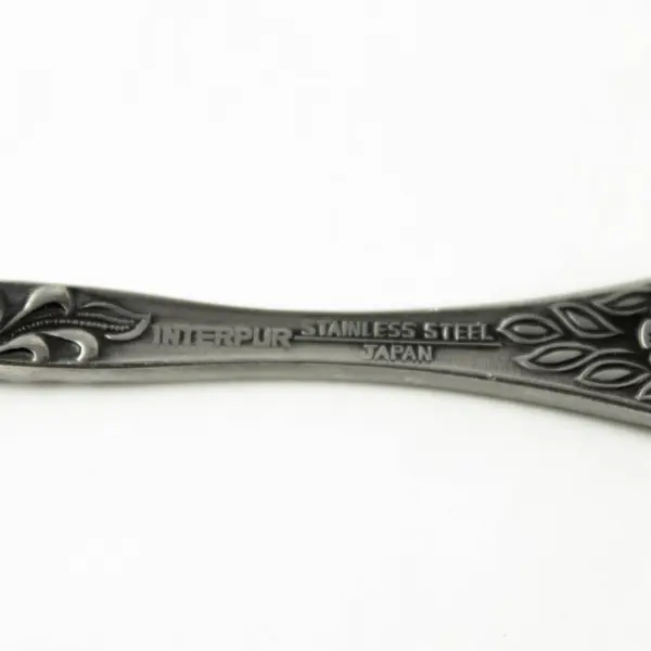 Lot of 4 Interpur INR13 Stainless Steel Teaspoons