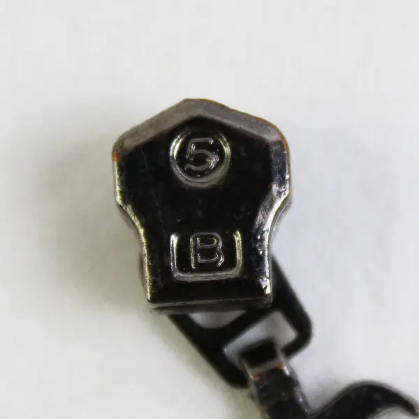 Initial Letter B Charm Zipper Pull Silver Tone Encrusted Rhinestones