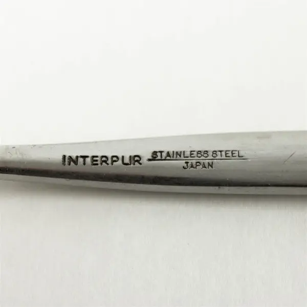 Lot of 5 Interpur INR4 Stainless Steel Teaspoons