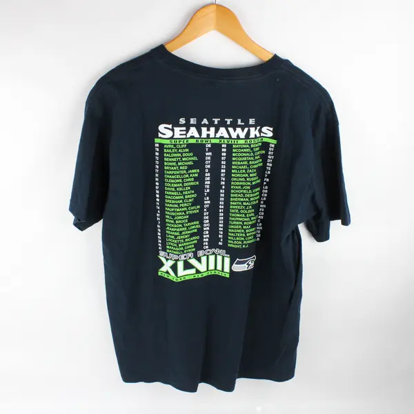 Alstyle Super Bowl XLVIII 2014 Seattle Seahawks T-Shirt Men's Large