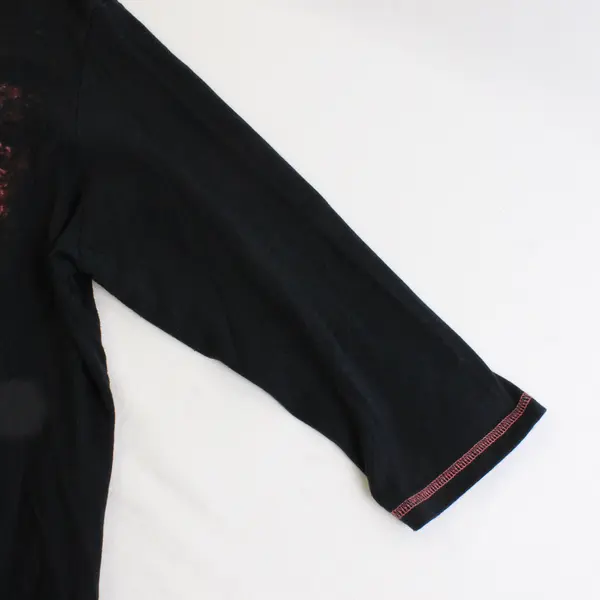 Essentials by Maggie 3/4-Sleeve Santa Claus Graphic T-Shirt Women's XL