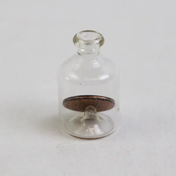 Rare 1975 Penny Inside Miniature Glass Bottle Small Date No Mint Mark Lincoln