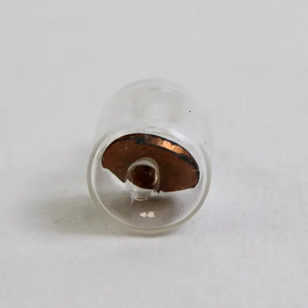 Rare 1975 Penny Inside Miniature Glass Bottle Small Date No Mint Mark Lincoln