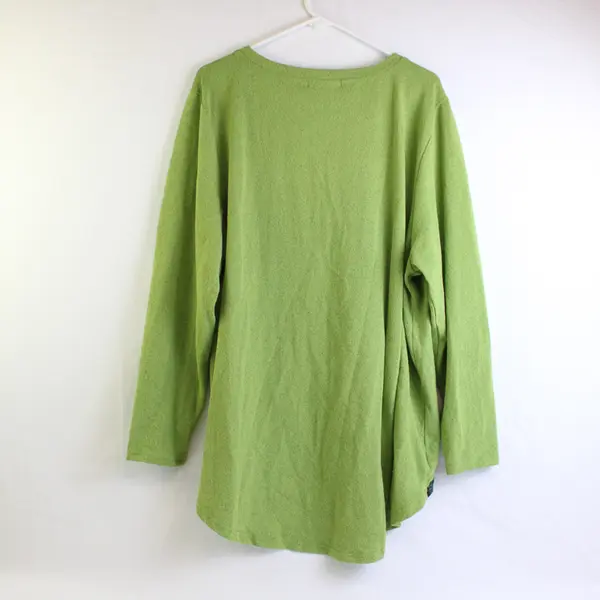 Misslook Grinch Green Long-Sleeved Faux-Layered Top Women's XL